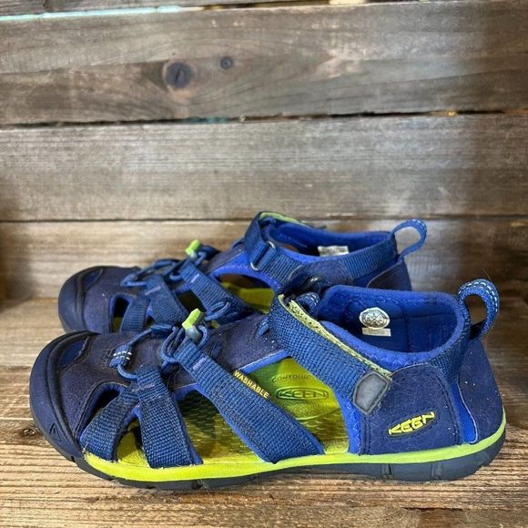 Childrens Kids Keen‎ Seacamp 2 CNX Blue Hiking Waterproof Sandals Shoes Size 3 Y - Picture 3 of 6